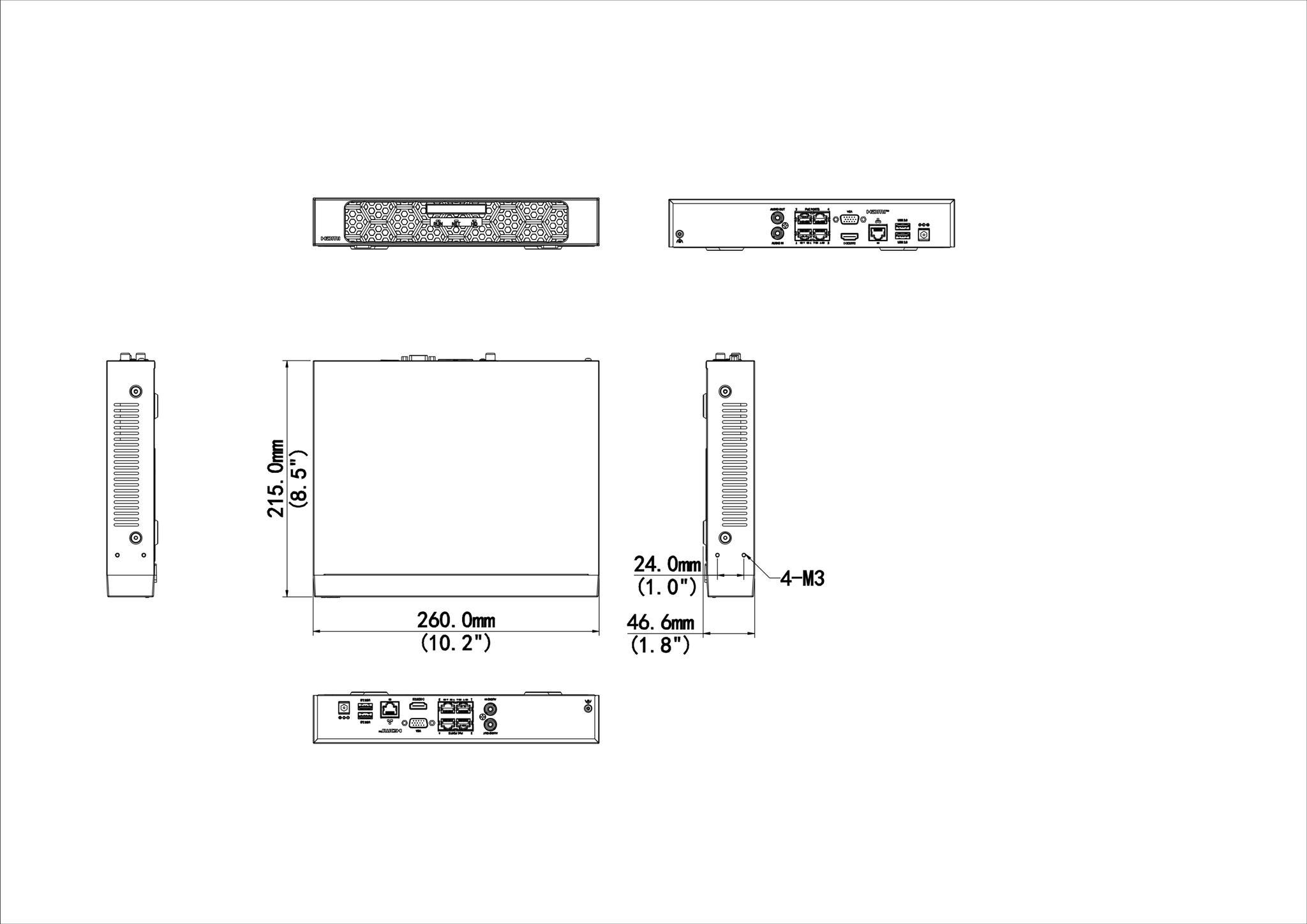 UNV PRIME SERIES IQ 4-CHANNEL H2.65 NVR501-04B-P4-IQ+2TB