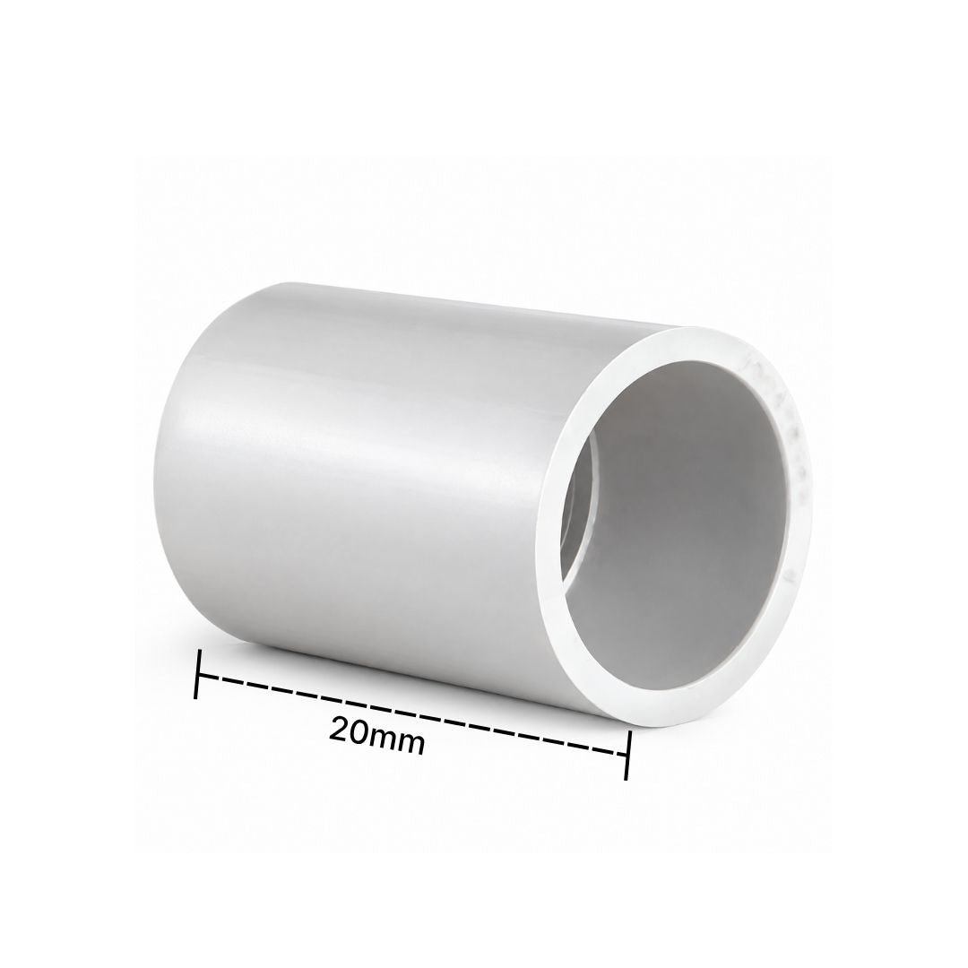 PLAIN COUPLING WHITE 20MM | SUITS 20MM COMMUNICATION CONDUIT | NOT FOR NBN 20MM CONDUITS