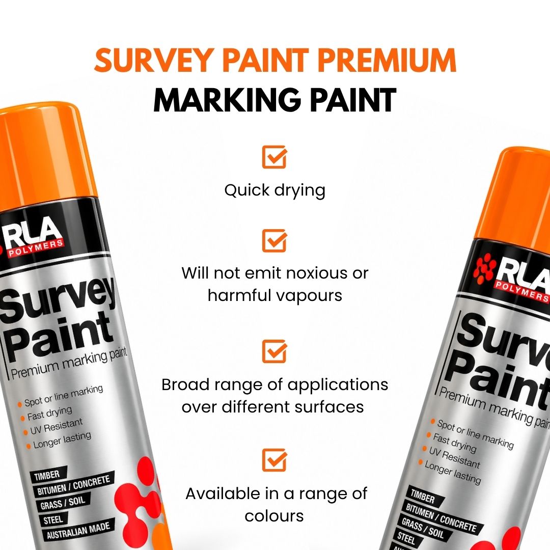 RLA Survey Paint Marking Spray 350g -FLURO ORANGE
