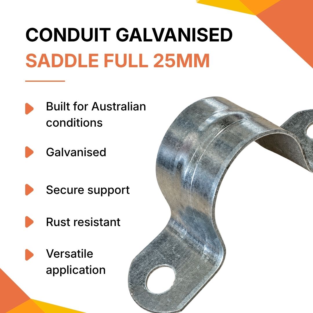 CONDUIT GALVANISED SADDLE FULL 25MM 100Pcs