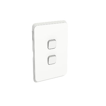 Clipsal Iconic Gridplate and Skin - 2 Gang - Vertical/Horizontal-3042VH-VW