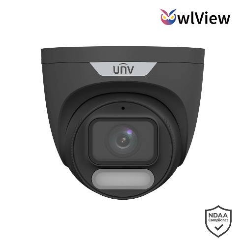 Uniview 8MP OwlView with Wise-ISP Fixed Eyeball Network Camera IPC3628LE-ADF28K-WP-BLK (2.8MM) Mic built in BLACK