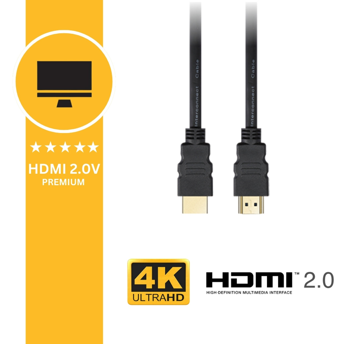 HDMI 2M BLACK 2.0V 4K UHD AWM Style