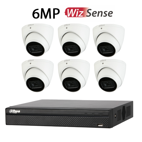 Dahua 6MP Starlight CCTV Kit - 6 Cameras + 8 Channel NVR