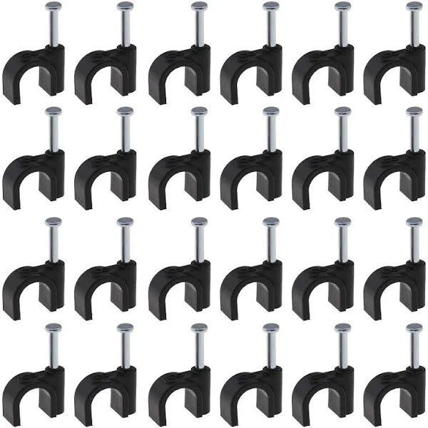 CABLE CLIP BLACK 6MM 100pcs