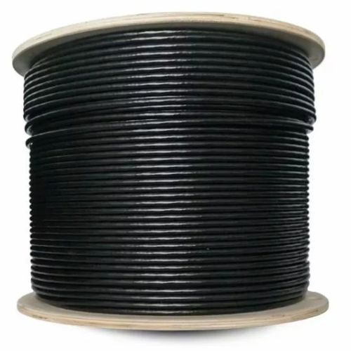 Cat6 UTP LAN Outdoor JEL Filled Cable | 305m on a Reel : Black, UV stabilised