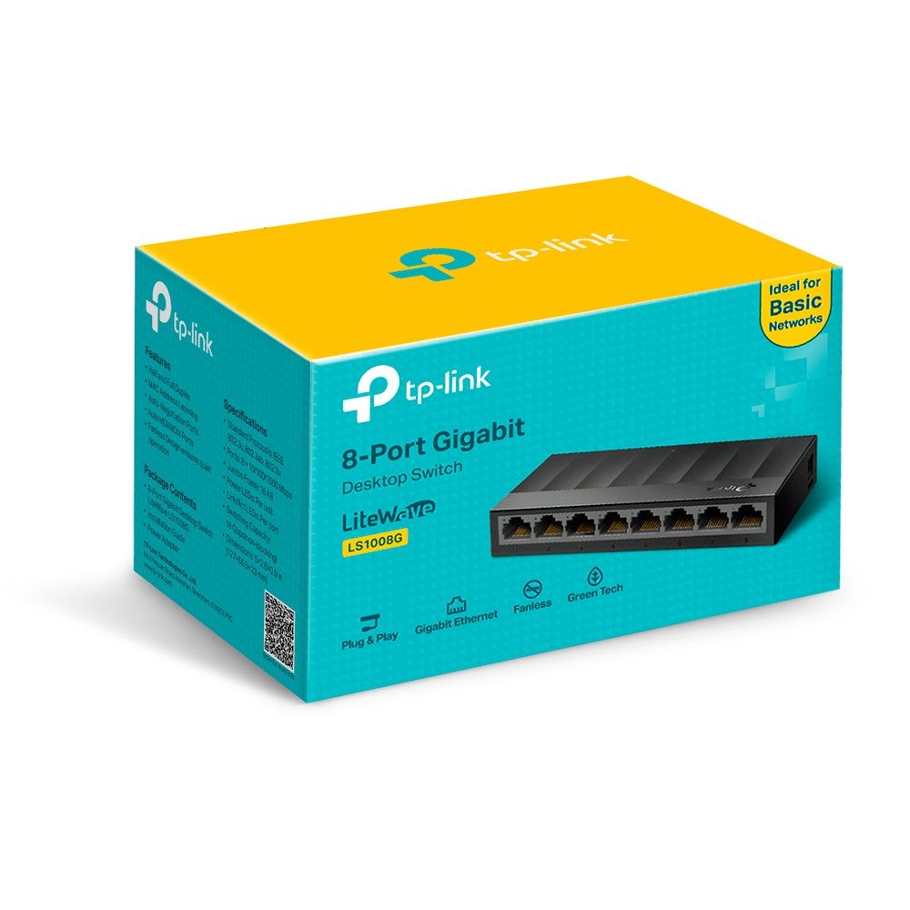 TP-Link 8-Port Gigabit Desktop Switch LiteWave | LS1008G
