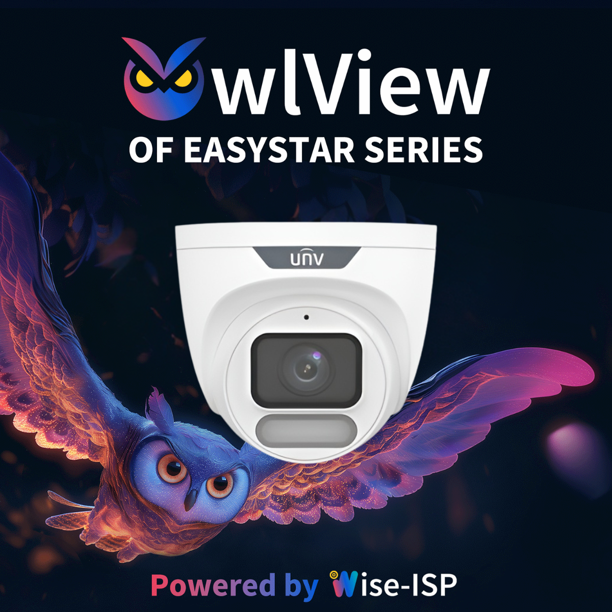 Uniview 6MP OwlView with Wise-ISP Fixed Eyeball Network Camera IPC3626LE-ADF28K-WP (2.8MM) Mic built in
