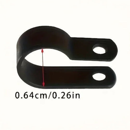 P Type Nylon Cable Clip 6mm Clamp Fix Wiring Fasteners High Quality 100 Pcs