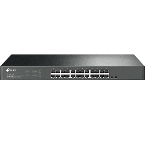 TP-LINK 24-port Gigabit Switch, 24 10/100/1000M RJ45 ports, 1U 19-inch rack-mountable steel case
TL-SG1024