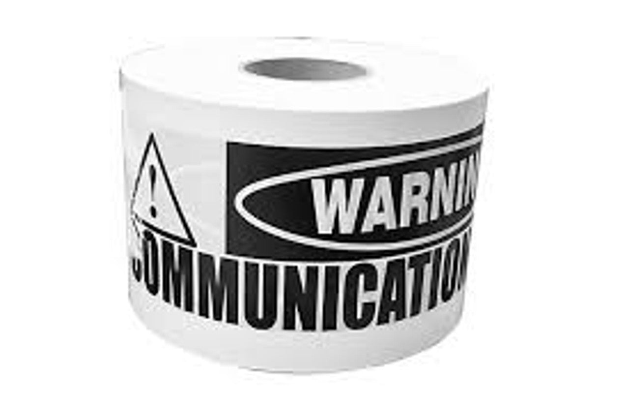 Underground White Communications Warning Tape 100m NBN/TELSTRA