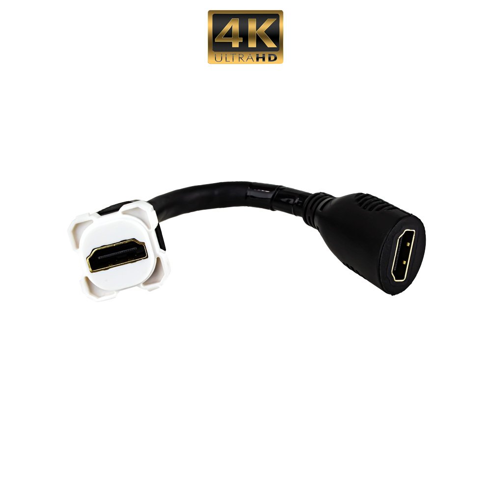 Wall Plate Mechanism Premium HDMI 10cm Tail 4K