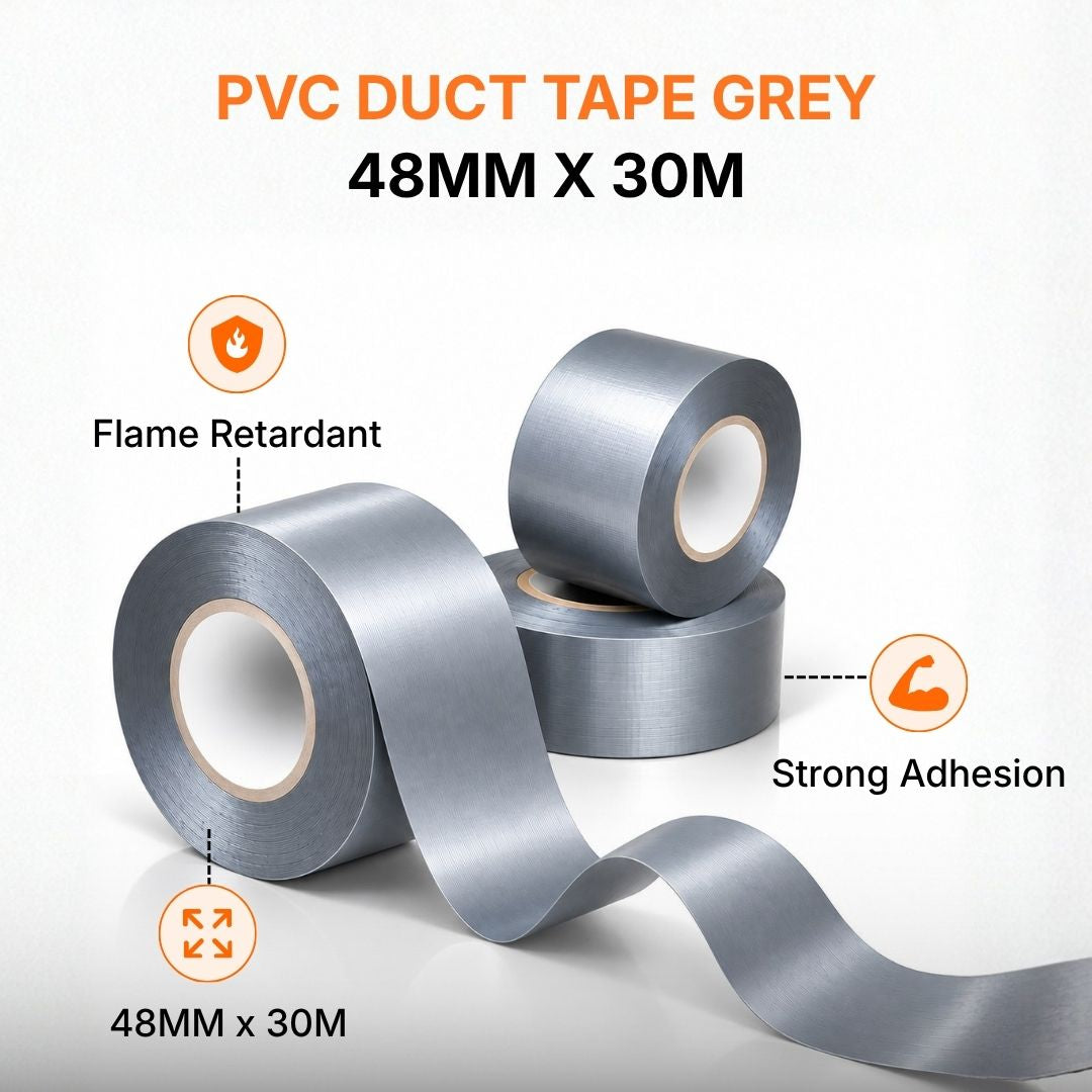 PVC DUCT TAPE GREY 48MM x 30M