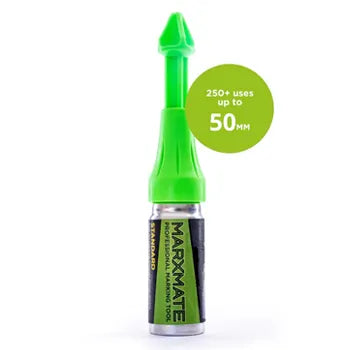 Marxmate spray based marking tool, for marking holes up to 50mm in depth, 250+ uses, fluoro green