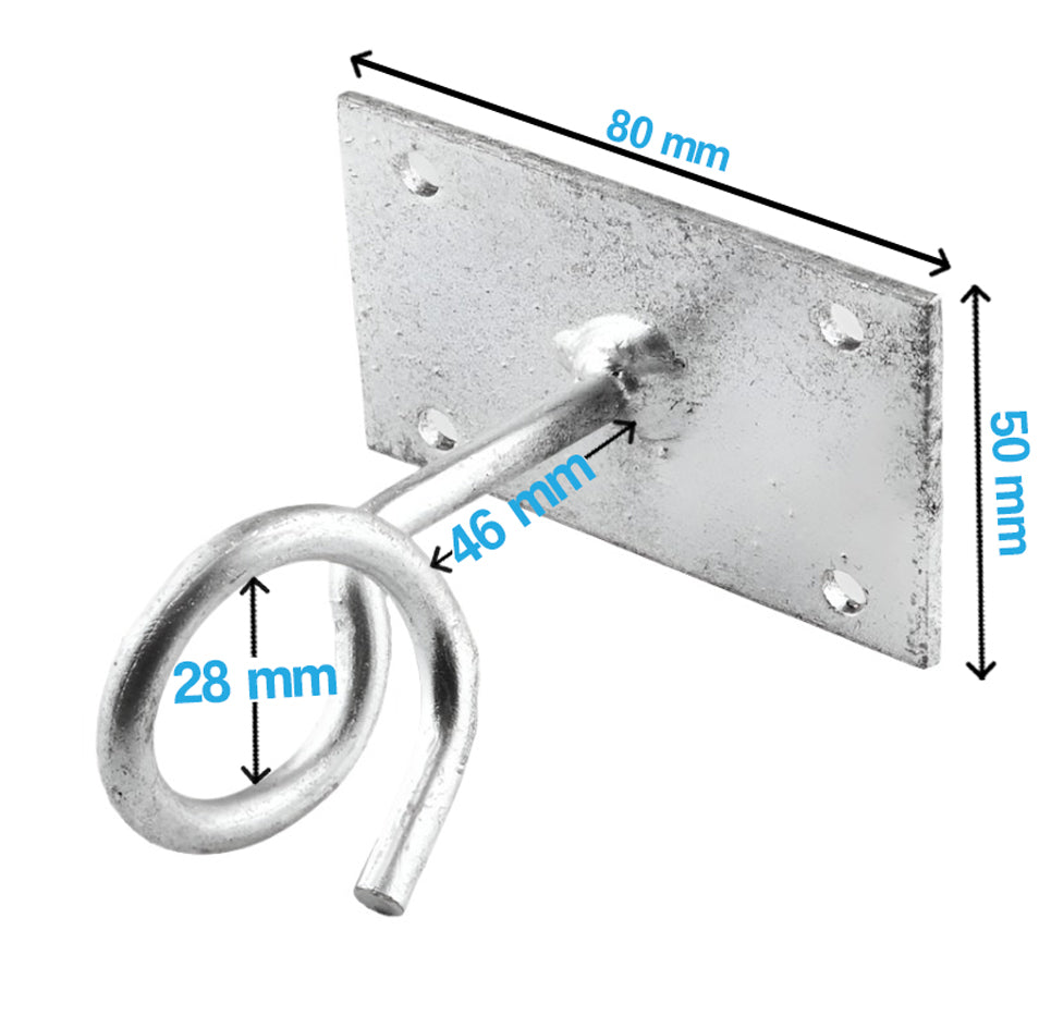 Pig Tail Hook With Base Plate