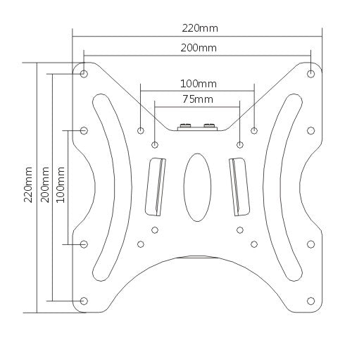 fixed tv bracket wall mount vesa 200x200