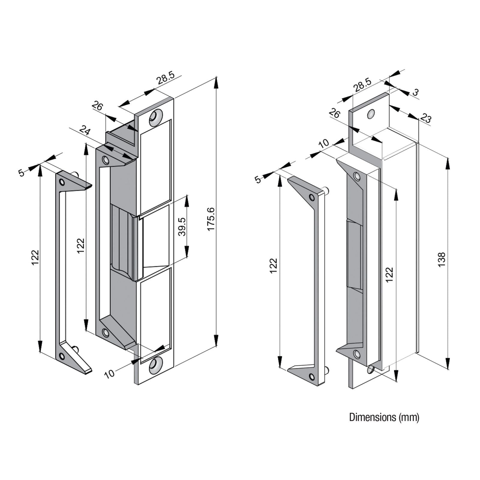 es20 lox locking dimensions