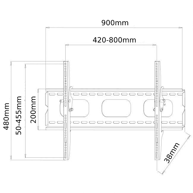 dmp plb118l tv wall mount bracket sketch