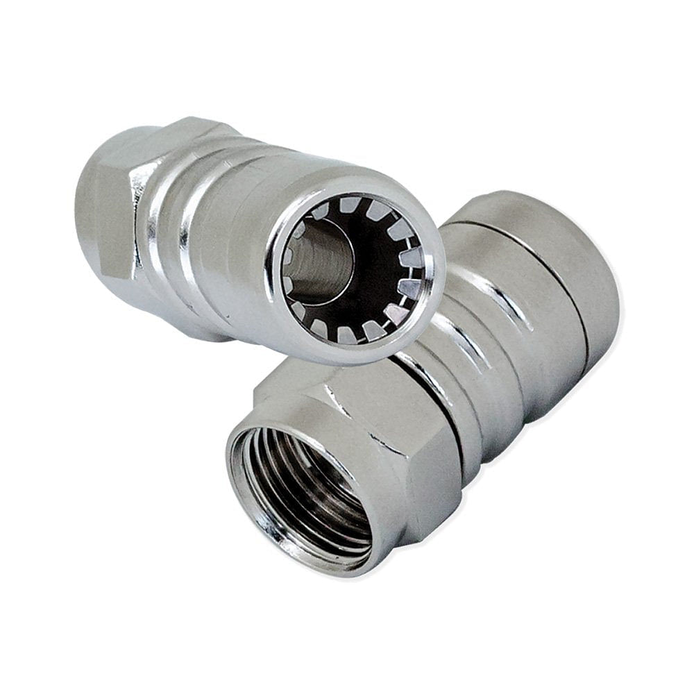 F Plug to Quick Push ON Type RG6 Coax Coaxial Cable Adaptor Connectors | Ripper Online