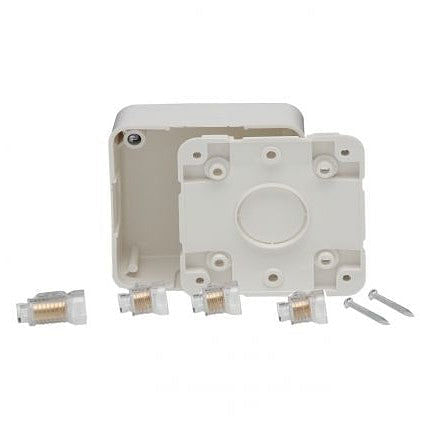 small junction box with 4 screw connectors
