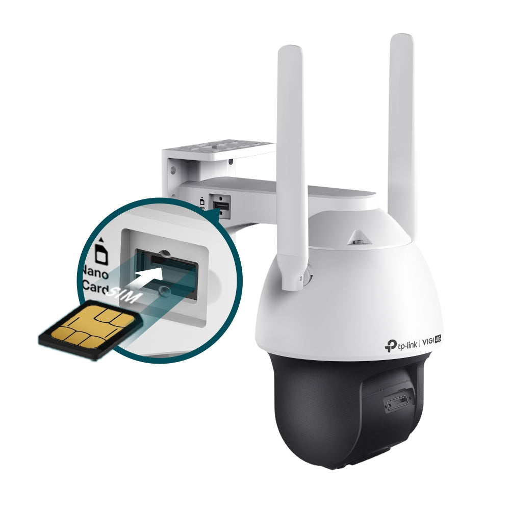 Tp- Link VIGI 4MP Outdoor Full-Colour 4G Pan Tilt Network Camera 360 rotating VIGI C540-4G