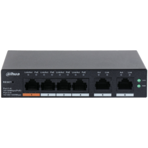 Dahua DH-CS4006-4ET-60 6 port Cloud Switch 4 Port PoE with 2 Uplink Ports