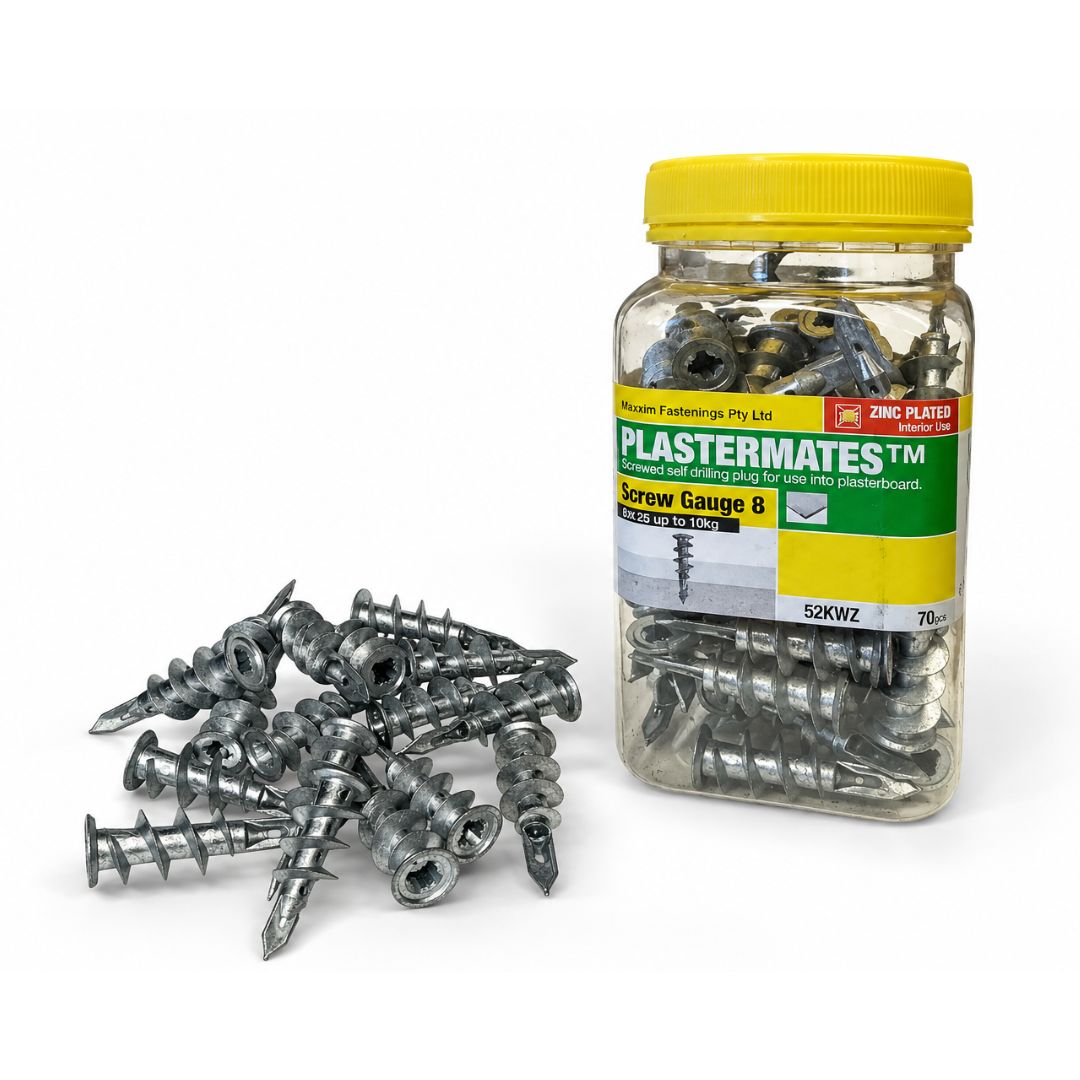 ZINC PLASTERMATES JAR 70pcs Screw 8 Gauge