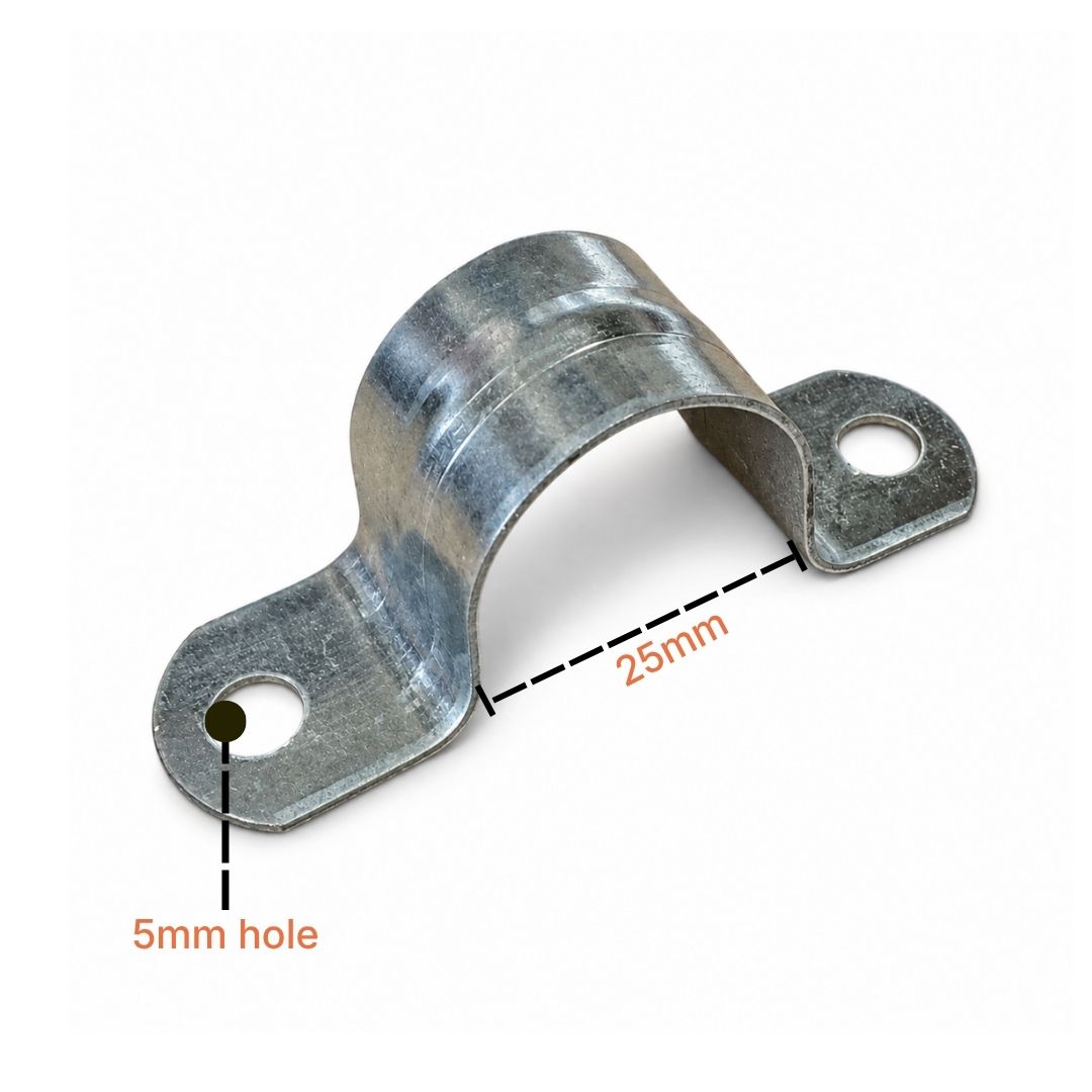 CONDUIT GALVANISED SADDLE FULL 25MM 100Pcs