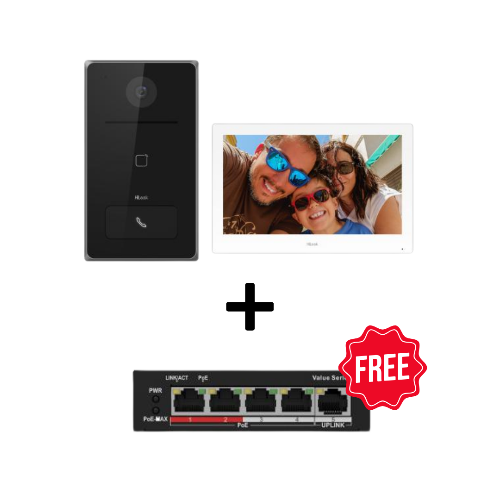 HiLook IP Intercom HA-KIT-IP2 & 1 * 4 PORT POE Switch FREE