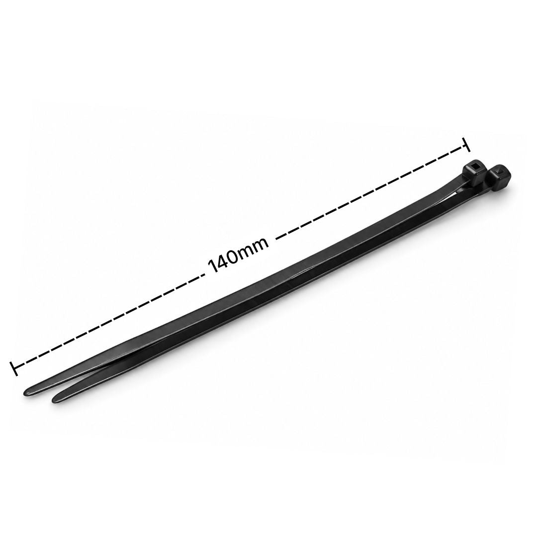 3.6mm X 140mm Cable Ties, Bags Of 100 Pieces - BLACK