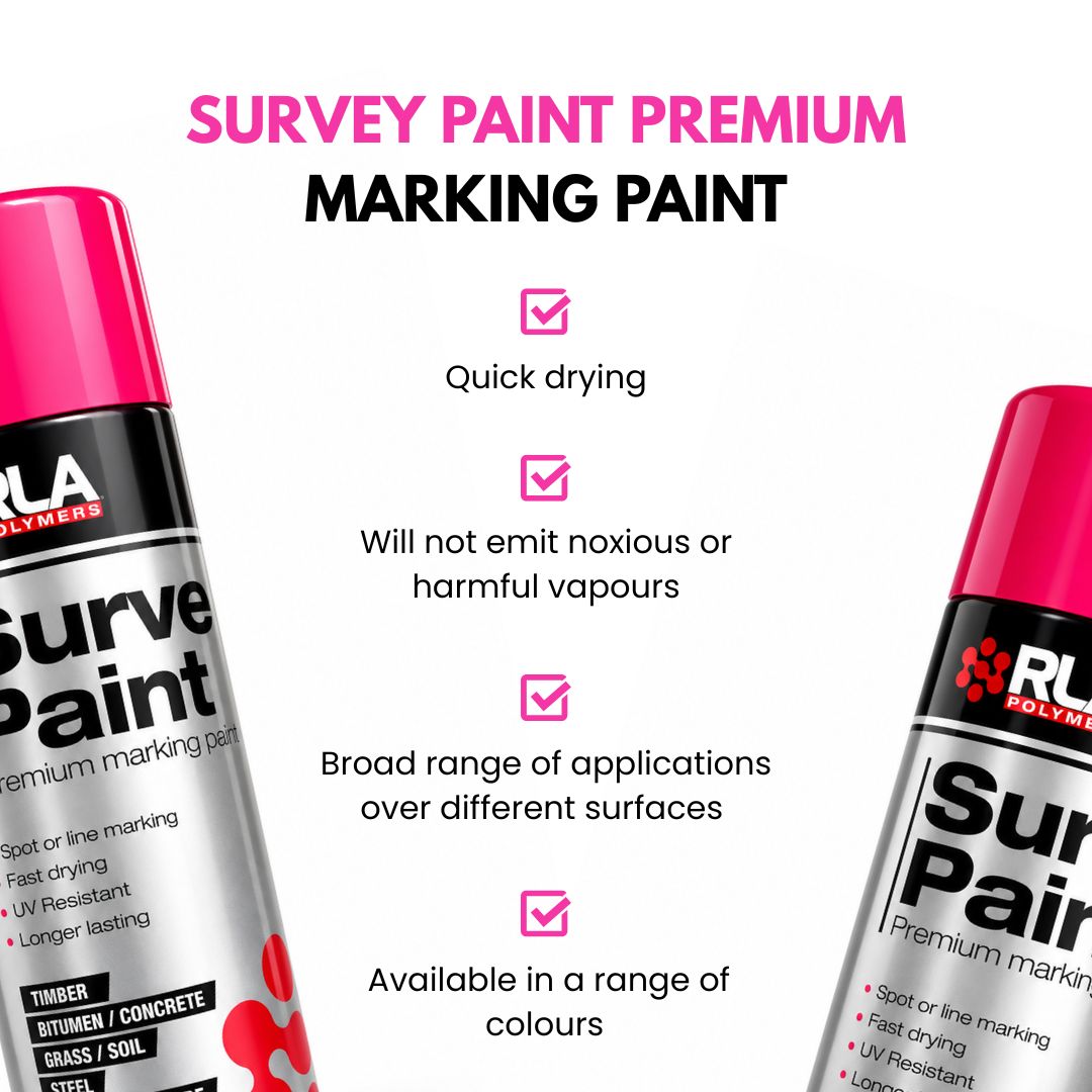 RLA Survey Paint Marking Spray 350g -FLURO PINK