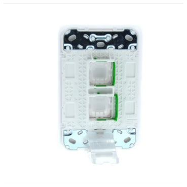 Clipsal Iconic Gridplate and Skin - 2 Gang - Vertical/Horizontal-3042VH-VW