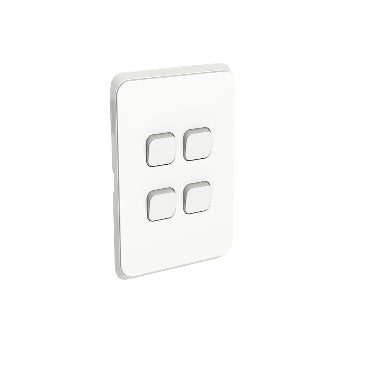 Clipsal Iconic Gridplate and Skin - 4 Gang - Vertical/Horizontal-3044VH-VW