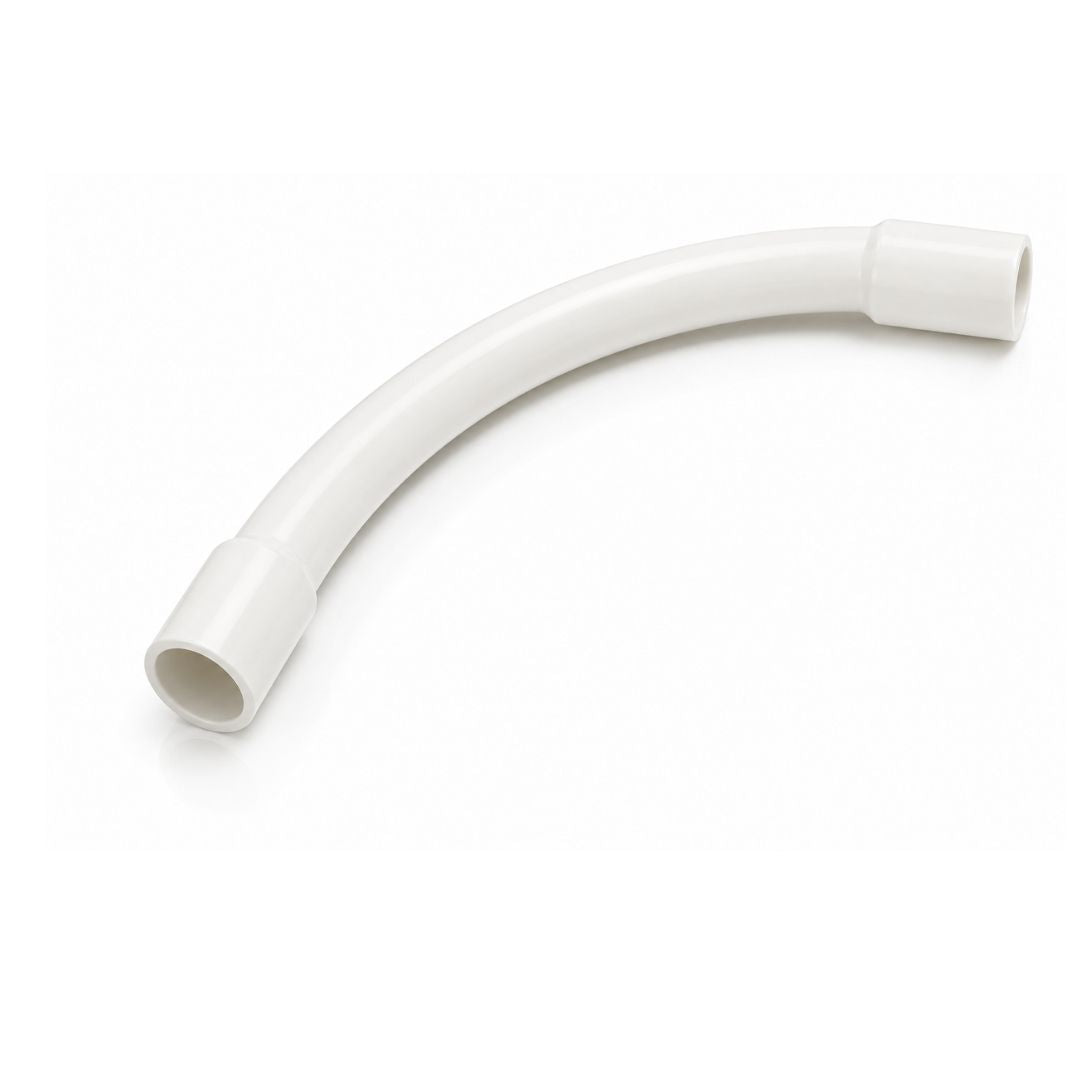 Telstra/NBN 90 Degree Bend White UPVC 20mm x 305mm