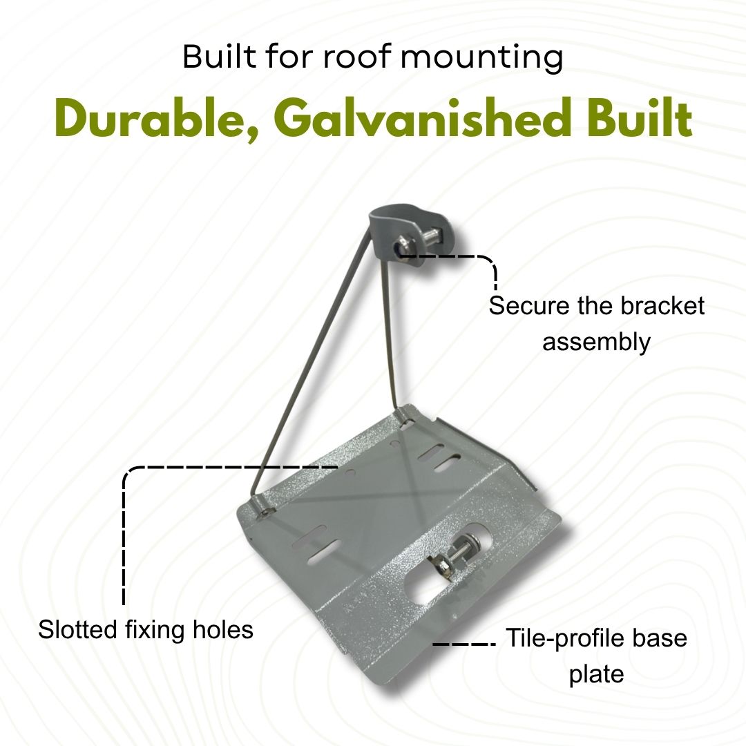 Tile Roof Antenna Mount Grey 1.2m Mast