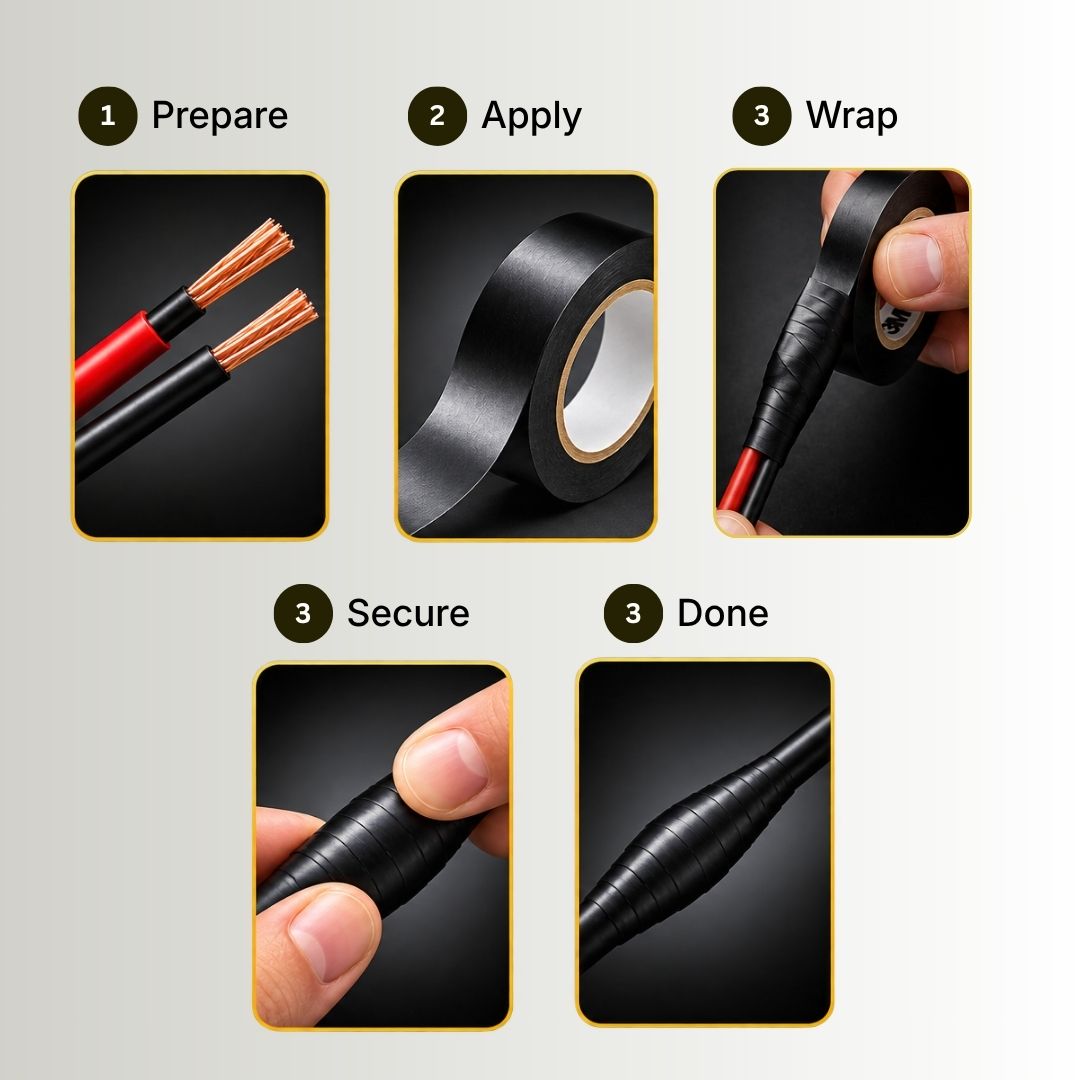 3M 19MM x 20M Black PVC Electrical Insulation Tape (1 PACK OF 10 QTY)
