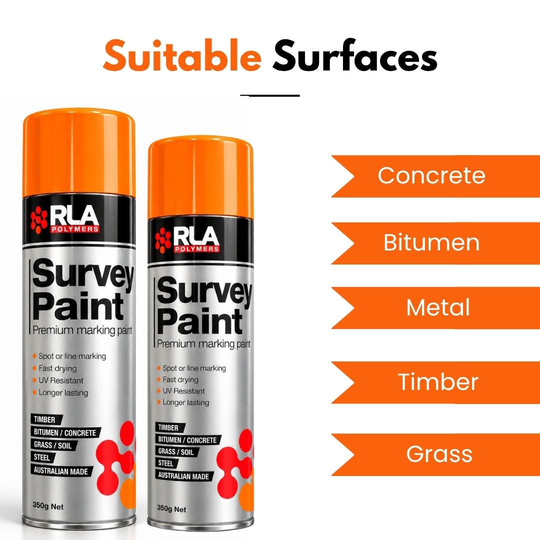 RLA Survey Paint Marking Spray 350g -FLURO ORANGE