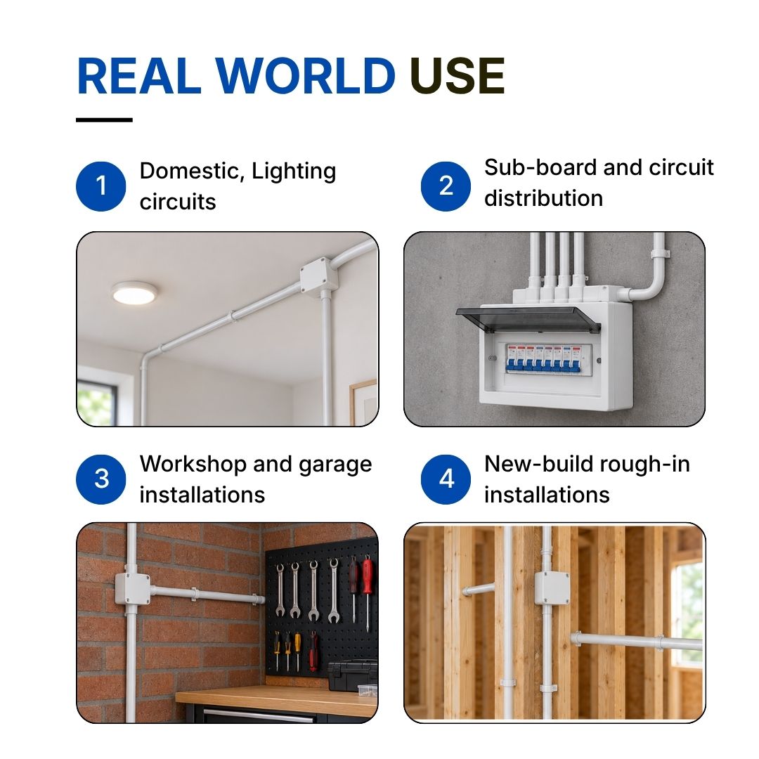 20mm Telstra/NBN White UPVC Rigid Conduit Medium Duty