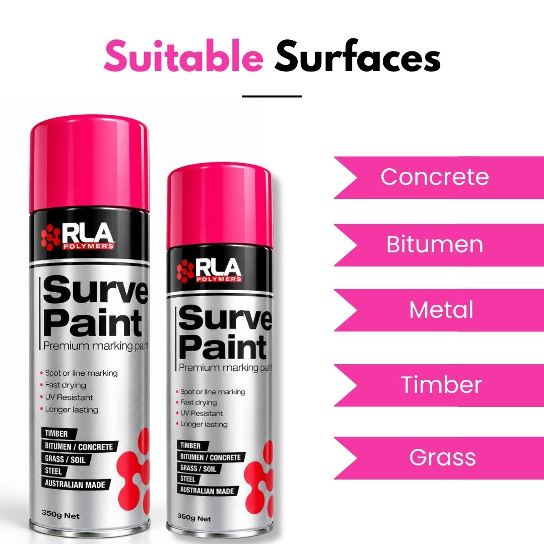 RLA Survey Paint Marking Spray 350g -FLURO PINK