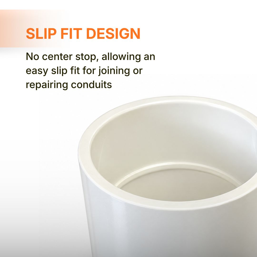 50mm Telstra/NBN/VT Communication PVC Slip Coupling