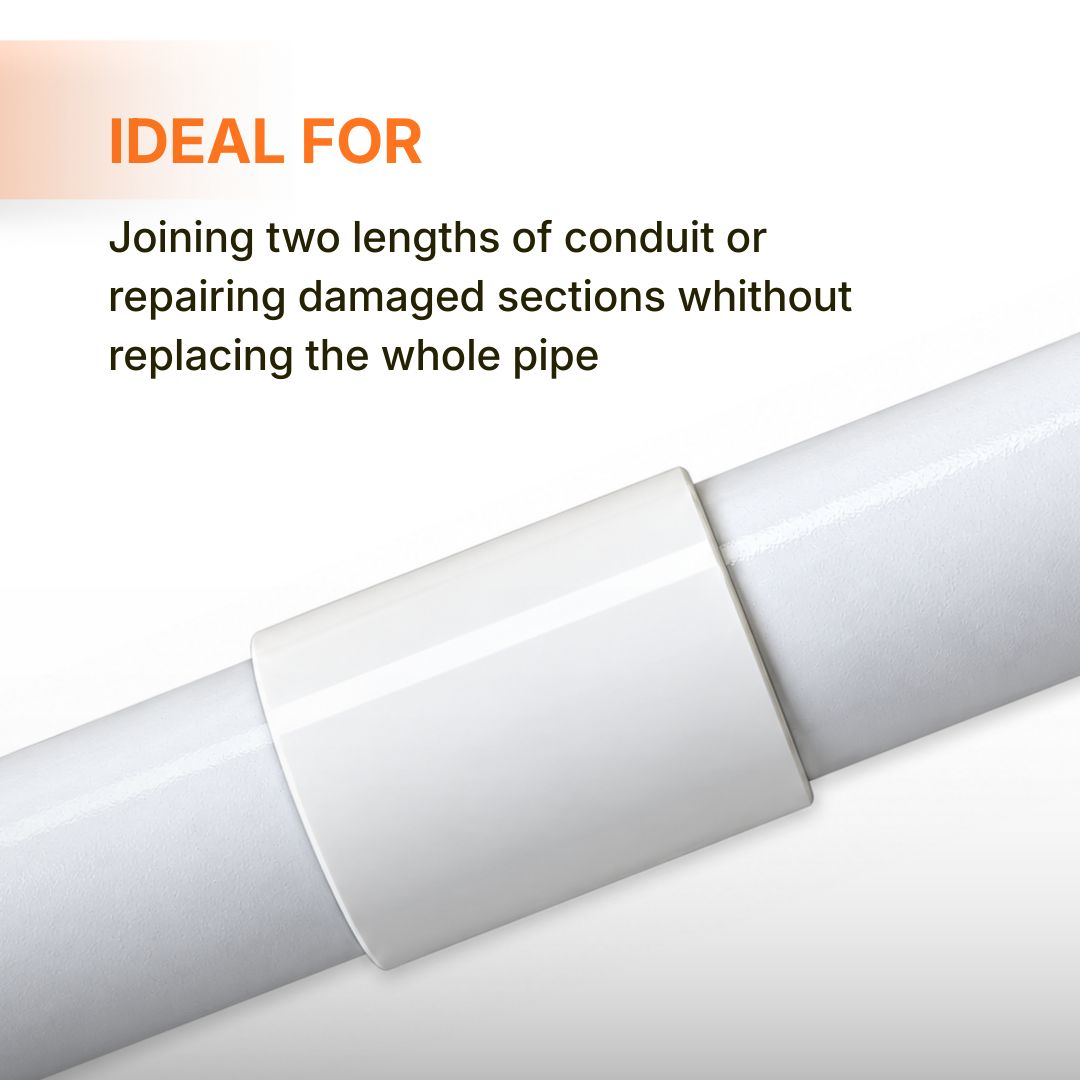 50mm Telstra/NBN/VT Communication PVC Slip Coupling