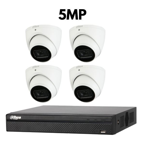 Dahua 5MP Starlight CCTV Kit - 4 Cameras + 4 Channel NVR