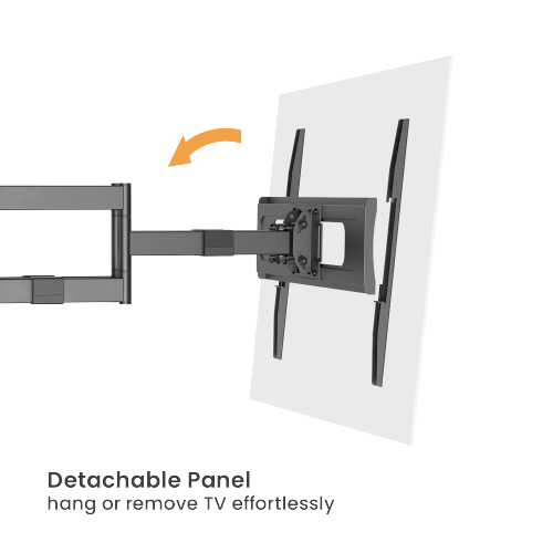 Heavy-Duty Full-Motion TV Wall Mount with Lateral Shift Wall Plate 37''-86'' LPA80-466A