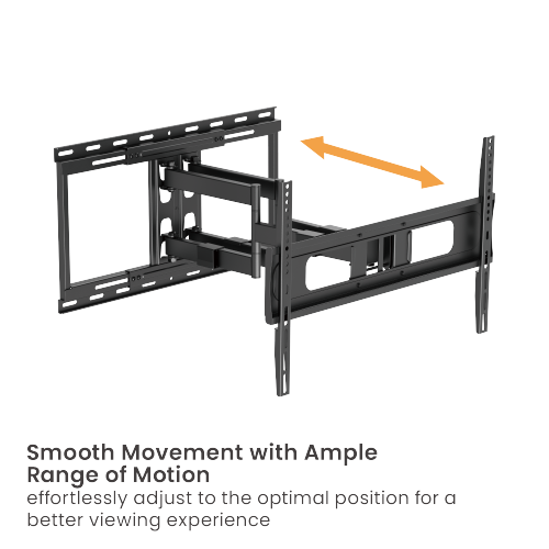 Heavy-Duty Full-Motion TV Wall Mount with Lateral Shift Wall Plate 37''-86'' LPA80-466A