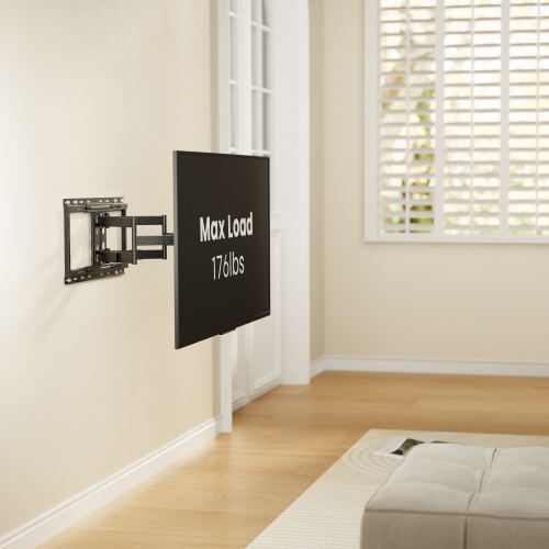 Heavy-Duty Full-Motion TV Wall Mount with Lateral Shift Wall Plate 37''-86'' LPA80-466A