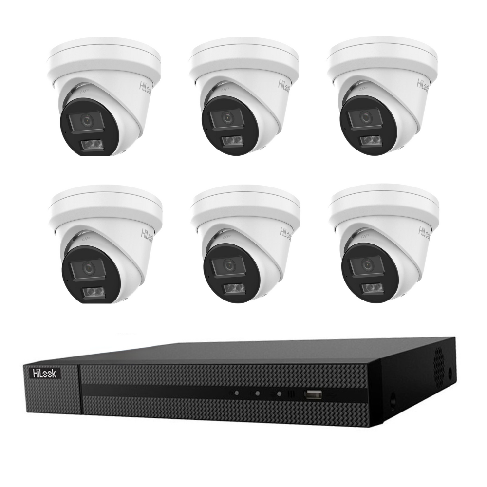 HiLook 6MP IntelliSense AI 6 Camera Kit with 8Channel NVR +2TB HDD