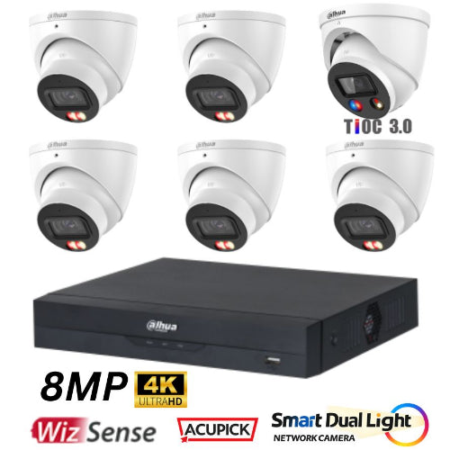 Dahua 8MP Special 2 CCTV Kit with TIOC - 6 Cameras + 8 Channel NVR