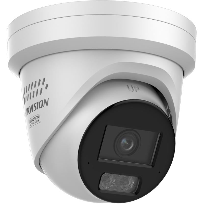 HIKVISION - DS-2CD2387G3-LISUY-SL2-2.8 - 8MP/4K Hybrid Light ColorVu  3. 0 Turret Camera With Strobe / Speaker (2.8MM) White 40M IR