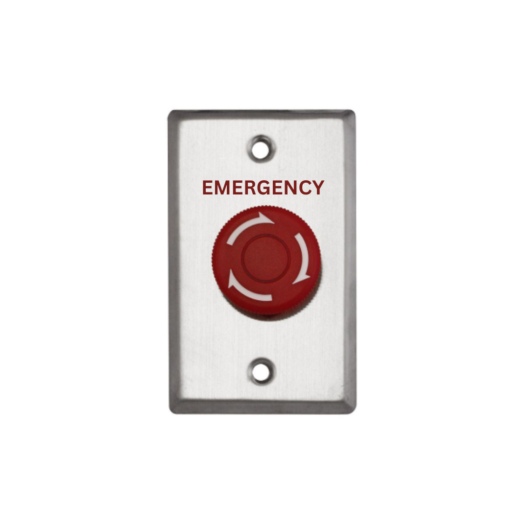 RED TWIST  BUTTON "EMERGENCY" REX BUTTON WELL2210R-EMERGENCY