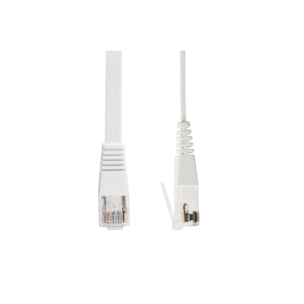 CAT6 RJ45 Ethernet Flat Ribbon Style Patch Cable 0.5m - White